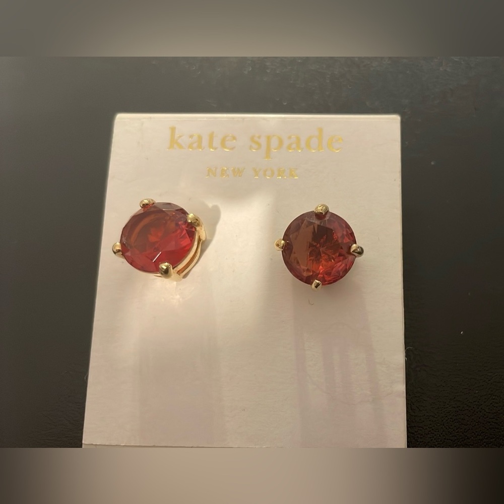 Kate Spade Red Gumdrop Earrings NWT